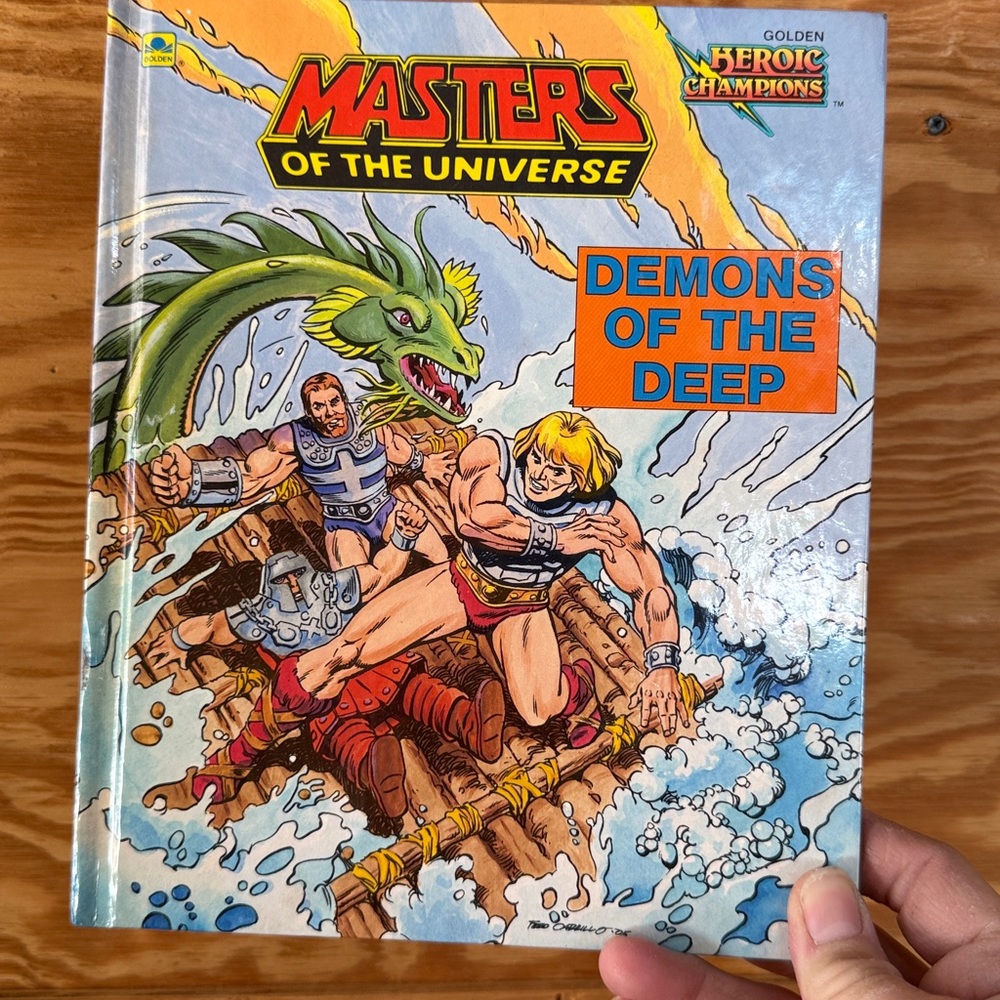 Vintage Masters of the Universe 1985 Golden Hardcover Demons of the Deep
